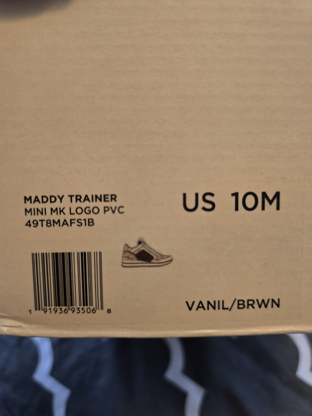 Michael Kors White, Brown and Gold Logo Platform Sneaker - Picture 3 of 3